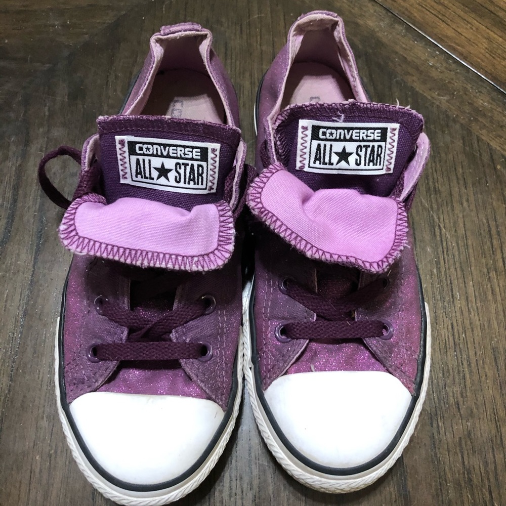 Converse purple glitter size 3